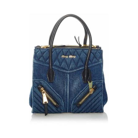 Miu Miu Pre-owned, Pre-owned Handbags Blauw, Dames, Maat:ONE Size