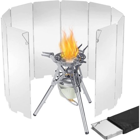 10 plader aluminium vindskærm foldbar vindskærm komfur vindskærm