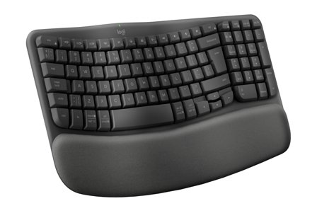 Logitech Wave Keys - tastatur - AZERTY - Belgisk - grafitt