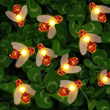 Solcells LED-slingor 40 LED varmvit utomhus vattentät slingor dekorativa för trädgårdsfest bröllop hemfest dekoration belysning