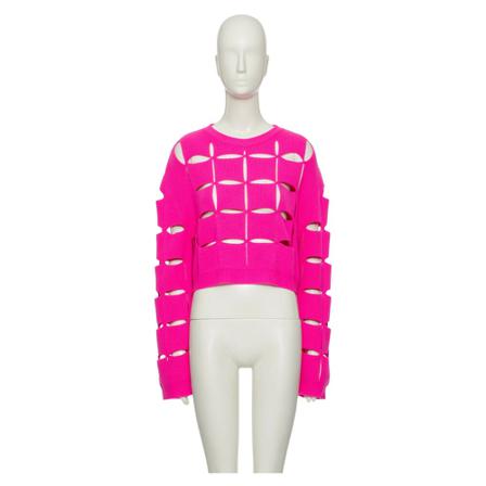 Valentino - Stickade Tröjor & Koftor - Rosa - Dam - Storlek: M, Dam, Storlek: M