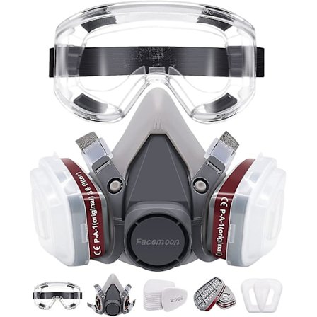 Åndedrætsværn, sikkerheds støvmaske, gasmaske med filter, til maling, støv og formaldehyd, sprøjtning