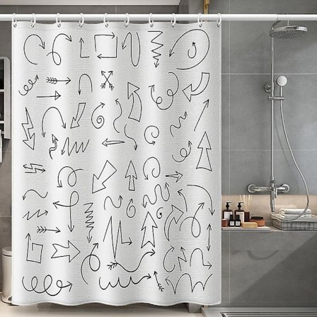 Bruseforhæng i PEVA 180 x 200 cm