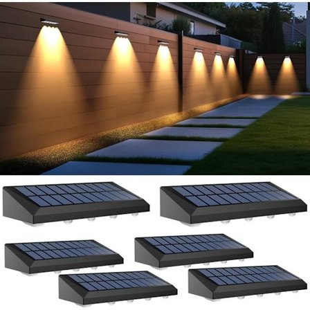 6/8/12-pack Solcellslampa för Utomhus – Staketlampa, Trappbelysning och Trädgårdsdekorationer_OF