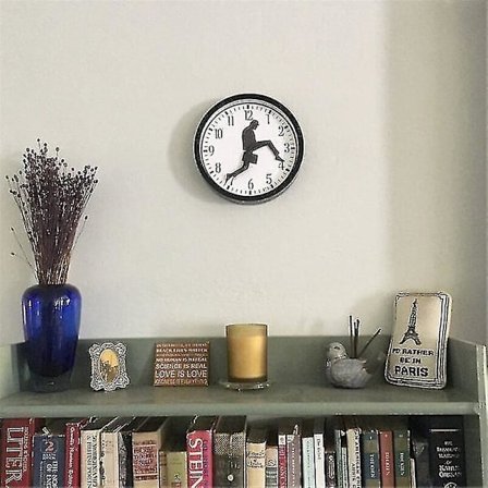 Lequeen Quiet Walking Wall Clock, roligt, heminredning