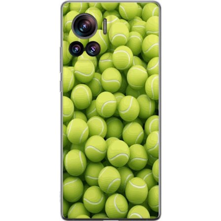 Kompatibel Mobilcover til Motorola Motorola Edge 30 Ultra Mønster af grønne tennisbolde i høj detalje, sporty motiv med gentagende tekstur og stær