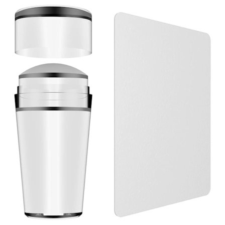 Klar Silikone Stempel Jelly med Skraber, Transparent Synligt Hus, Hjemme Manicure Starter Værktøj Salon, Fransk Tip Stempel, 200-Gangs Brug