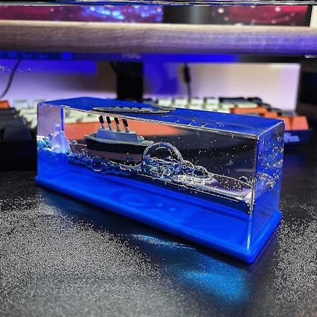 Kryssningsfartyg Flytande Ornament Heminredning Dekoration Flytande Titanic Vätska Skrivbord