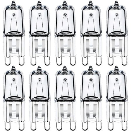 45w G9 Halogenpære G9 Klar Kapselpære 230v Varm Hvit Dimbar Pakke med 10