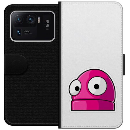 Kompatibelt Lommeboketui til Xiaomi Xiaomi Mi 11 Ultra Rosa tegneseriefigur med store øyne i leken og humoristisk stil