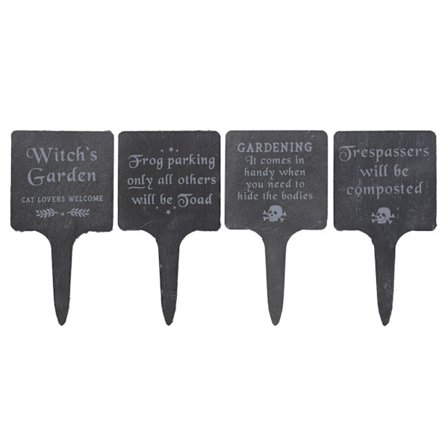 Something Different Gothic Garden Plaque Set (4-pack) En Si