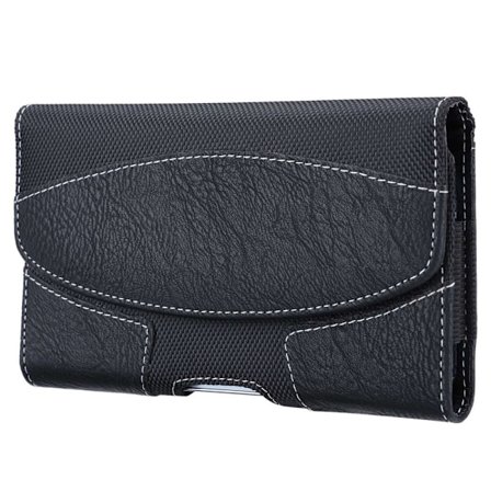 Universal taljetaske i læder til smartphones på 6,5-6,9 tommer - Sort Størrelse: Xxl