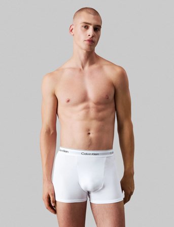 Calvin Klein Relaxed Fit Trunk 3Pk - White - S