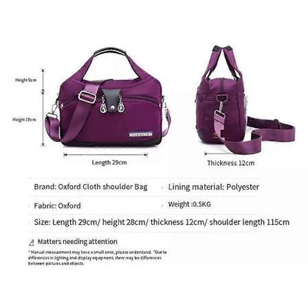 Beautifuldeer Stöldskyddande Handväska, Beautiful Deer Fashion Vattentät Stöldskyddande Handväska Axelremsväska för Kvinnor, Lätt Messenger Bag