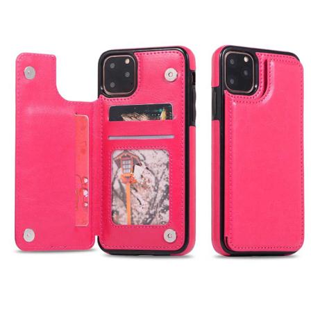 iPhone 11 - Tyylikäs ja käytännöllinen Nkobee-kuori korttipaikalla Rosaröd