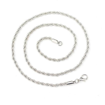 2023 Mote Tau Kjede Halskjede Menn Temperament 3mm Bredde Rustfritt Stål Kjede Halskjede For Menn Smykker Gave