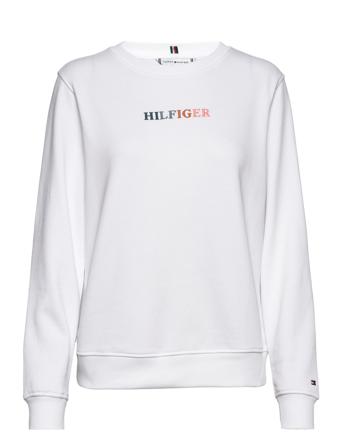 Reg Multi Hilfiger Clr Swshirt Sweat-shirt Tröja Vit Tommy Hilfiger