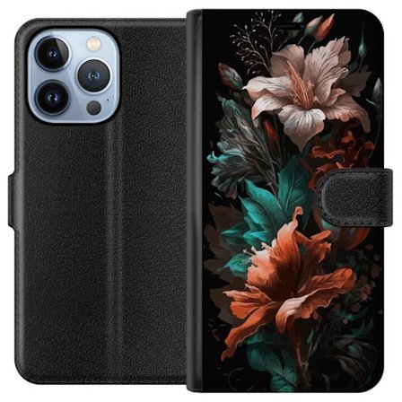 Kompatibelt Plånboksfodral till Apple Apple iPhone 13 Pro Blommor