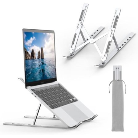 Justerbart laptopstativ, bærbar laptop-holder, med 6 nivåer av vinkeljustering, egnet Kompatibel med 10-20 tommers laptoper og nettbrett