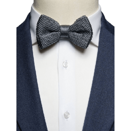 John Henric Knitted Bow Tie Kostymtillbehör Herr Grå ONESIZE