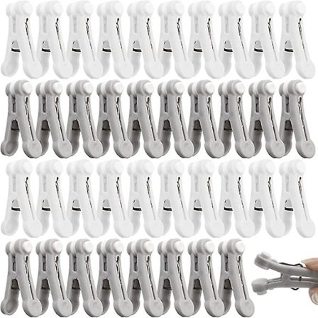 Klesklyper i plast, 48 stk vindtette fargerike klesklyper klesklyper grep for klesklyper for innendørs utendørs klesstativ