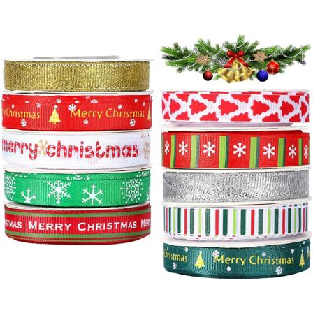 100 metriä joulunauhoja Julinslagningsband Trims Grosgrain-nauhoja Lomapäivät