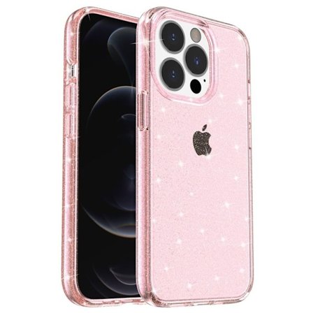 Glittrande iPhone 15 Pro Max skal - Rosa