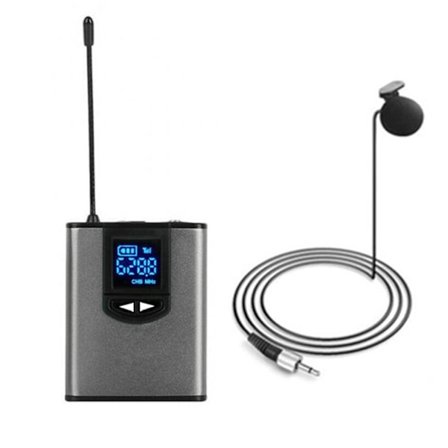 Fiauli Bärbar Lapell/headset-mikrofon Uhf Trådlös Lärare Mikrofon Mottagare Sändare