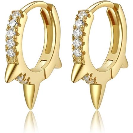 Hoop-øredobber, små 14K gullbelagte 925 sterling sølv øre mansjett, gull Gold