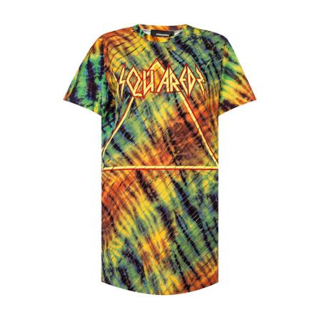 Dsquared2 Long-line T-shirt , Groen , Dames , Maat: S
