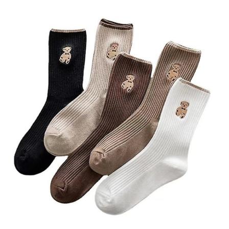 5 Par Pack Lot Damstrumpor Tecknad Bar Lovely Andas Glad Rolig Casual Söt Leende Kawaii Båt Ankel Bomullsstrumpor-1,35-38eu 5,5-7,5us 1 Uniform code