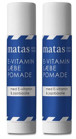 Matas Striber Læbepomade med E-vitamin 2 x 4 g, Skincare, Ansigtspleje, Læbepleje