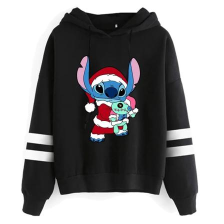 Rolig Y2k Jultröja Lilo Stitch Cartoon Hoodies Kvinnor Söt Stitch Anime Manga Hoody Damkläder 59028 L