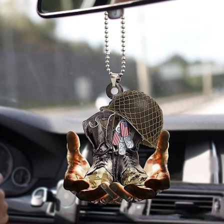 Hær Julepynt, Militær Uniform Støvler Hat Juleophæng O