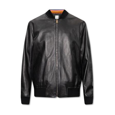 Paul Smith Leather bomber Jakke Sort, Herre