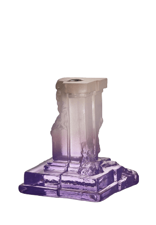 Kosta Boda Ljusstake Rocky Baroque Dekoration Lila H: 15cm