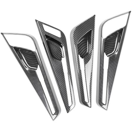 4 stk. Fiber Indvendige Formlister Indvendige Dørhåndtag Skål Panel Dekoration Dæksel Trim til EV6 2021 2022 LHD