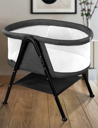 Asalvo Asalvo Mini Cot Nidus, Anthracite - Black - 88X 57X 75