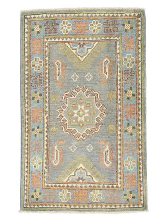 63X99 Tappeto Kazak Fine Orientale Giallo Scuro/Verde (Lana, Afghanistan) Carpetvista