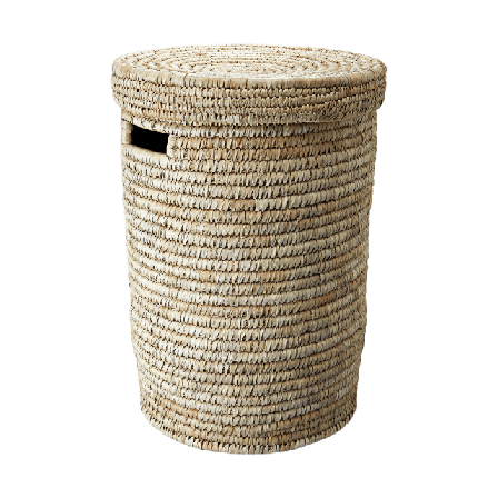 Åhléns Home Tvättkorg med lock DHAKA Badrumstillbehör Beige ONESIZE