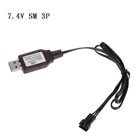 6.4v/7.4v Lader Li-i Sm-3p for RC-leker Fjernkontroll Positiv Bærbar USB [DB]