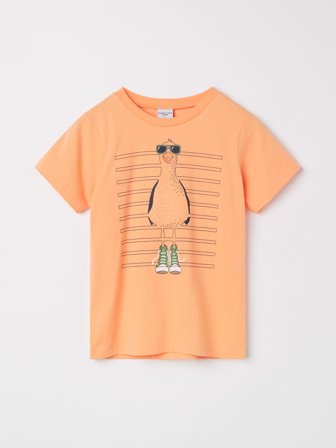 Polarn O. Pyret - Print T-shirt - 98 - Childrenswear - orange