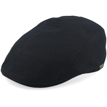 Wigéns - Negro flatcap Gorra - Ivy Modern Cap Black Flat Cap @ Hatstore