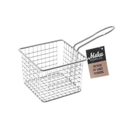 Stekekurv i metall for servering og steking av småretter