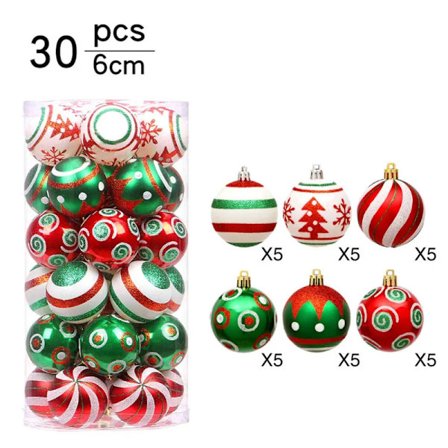 30 stk. Julepynt Juletre Anheng Hengende Dekor DIY for Fest Nyttårsdekorasjoner Gave Navidad