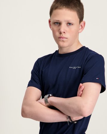 Tommy Hilfiger U MINI CORP LOGO TEE SS Sininen T-paidat Pojat - Kids Brand Store