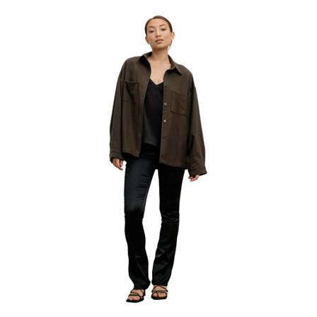Ahlvar Gallery June wool over shirt Grøn, Dame Skjorter