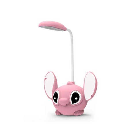 Disney Lilo & Stitch LED Skrivebordslampe Med Blyantspidser Foldbart Lys Sød Skrivebordslampe USB Genopladeligt Lys Gave Fra Klassekammerater