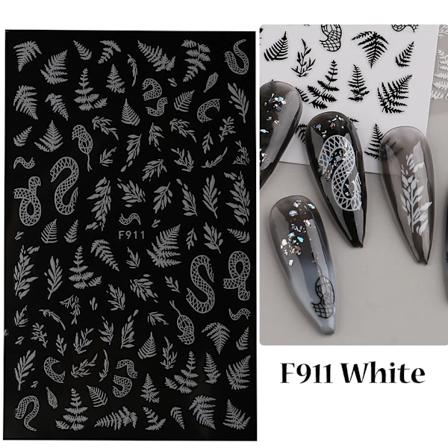Halloween Negleklistermærker Sorte Kat Spøgelser Edderkop Spindelvæv Design Decals Holografiske Selvklæbende Slider Manikyr Kunst Og Dekoration F911 