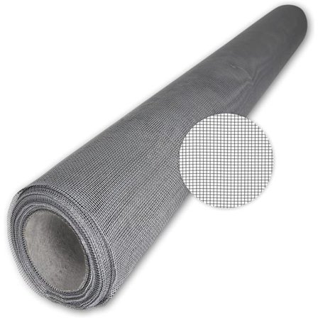 Hyttysverkko - Hyttysverkko - Hyönteissuoja - Läpinäkyvä lasikuitukangas, UV-kestävä, myydään metreinä - 10m, harmaa